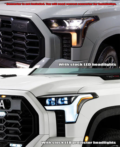 AlphaRex 22-25 Toyota Tundra/Sequoia NOVA-Series LED Projector Headlights Alpha-Black