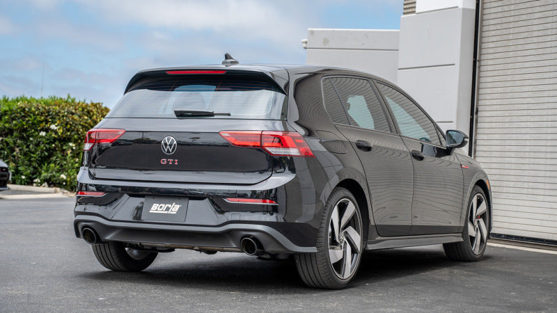 Borla 22-23 Volkswagen Golf GTI 2.0L AT/MT 3inch S-Type Cat-Back Exhaust - 4in Black Chrome Tips 140883BC