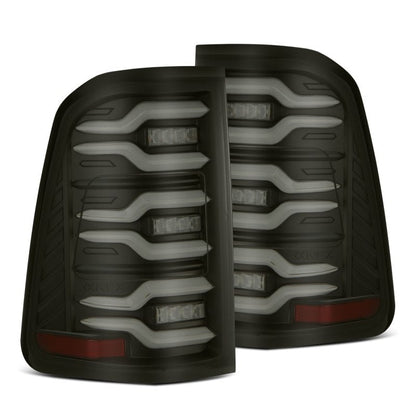 AlphaRex 19-22 Ram 1500 LUXX-Series LED Tail Lights Black
