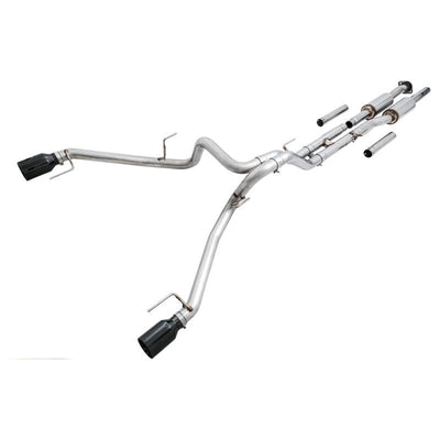 AWE Tuning 2017+ Ford Raptor 0 FG Performance Exhaust System - w/ Diamond Black Tips