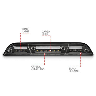 ANZO 15-20 Ford F-250 - F-550 LED Third Brake Light - Black Housing/Clear Lens 531111