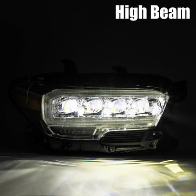 AlphaRex 16-20 Toyota Tacoma NOVA LED Projector Headlights Plank Style Black w/Activation Light 880707 *Discontinued