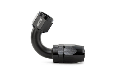 HPS Performance Products Compression Double Swivel Hose End to AN Female, Aluminum, Black