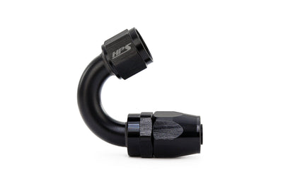 HPS Performance Products Compression Double Swivel Hose End to AN Female, Aluminum, Black