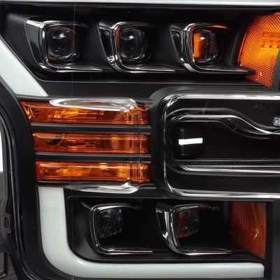 AlphaRex 15-17 Ford F150 / 17-20 F150 Raptor NOVA-Series LED Projector Headlights Black