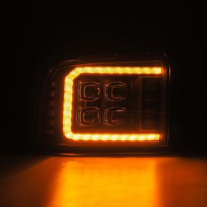 AlphaRex 05-07 Ford Super Duty/Excursion NOVA-Series LED Projector Headlights Black