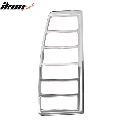 1988-1998 GMC C1500/K1500 Chrome 2PC Rear Tail Lights Bezel Covers ABS