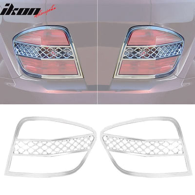 2006-2011 Benz ML Class W164 Chrome 2PCS Tail Lights Bezel Covers ABS