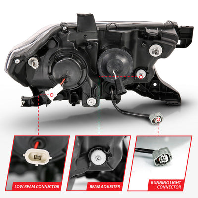 Anzo  16-17 Toyota Tacoma Projector Headlights w/ Plank Style Design