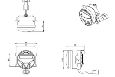 Morimoto Universal XB LED Fog Lights (70MM)
