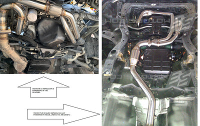 Tsudo Legacy 05-09 Outback 06-09 2.5L UEL Headers Downiope