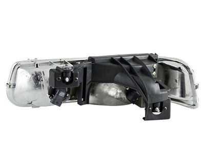 Anzo 1999-2002 Chevrolet Silverado 1500 Crystal Headlights Black