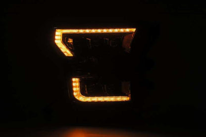 AlphaRex 15-17 Ford F150 / 17-20 F150 Raptor NOVA-Series LED Projector Headlights Alpha-Black