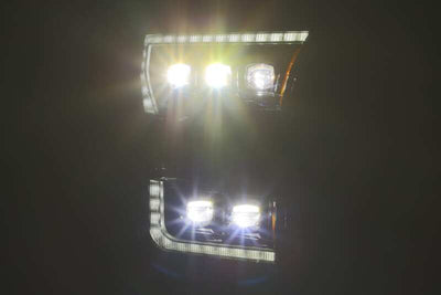 AlphaRex 17-20 Ford Raptor NOVA LED Proj Headlights Plank Style Alpha Black w/Activ Light/Seq Signal 880163 *Discontinued
