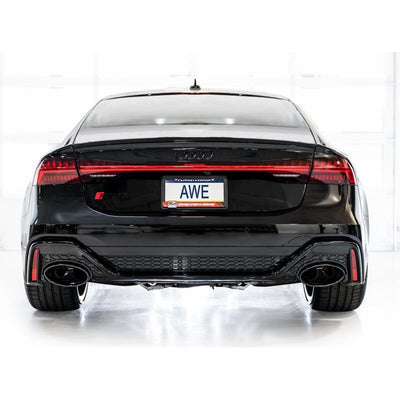 AWE Tuning 2021-2025 Audi C8 RS6/RS7 SwitchPath Cat-back Exhaust - Diamond Black Tips