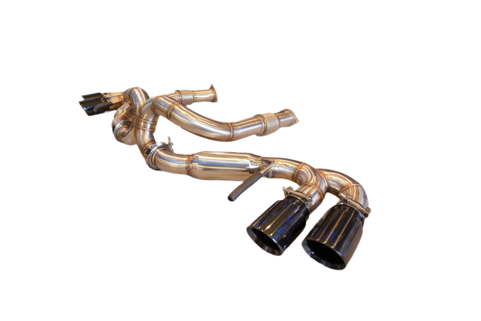 SPDZ1 Catback Exhaust For Chevrolet Corvette C8 2020+ Black Tips 6.2L V8 3" Race Series