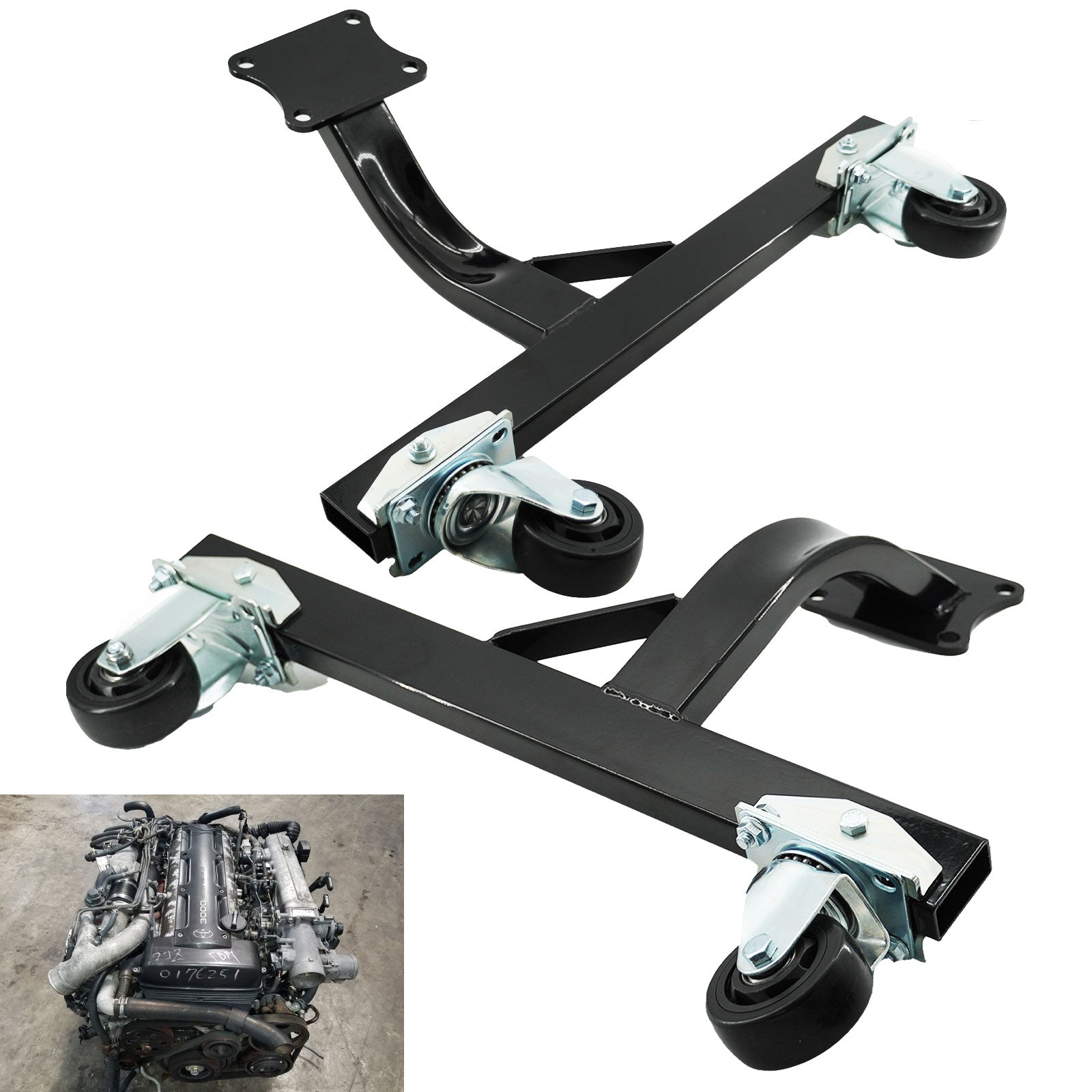 2JZ 1JZ Engine Cradle Stand Rolling Cart for Toyota Lexus 1J 2J GE GTE