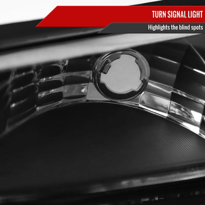 Spec-D 02-06 Avalanche 1500 2500 Headlights Bumper Lights Black