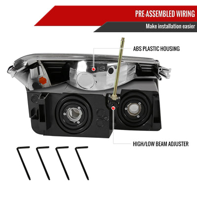 Spec-D 02-06 Avalanche 1500 2500 Headlights Bumper Lights Black