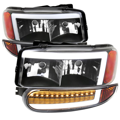 Spec-D 99-06 GMC Sierra Denali /00-06 Yukon OEM Bumper Lights Black