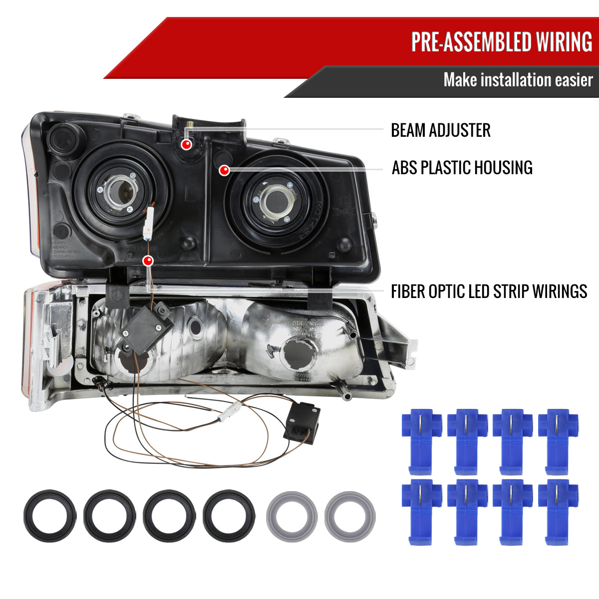Spec-D 02-06 Avalanche/03-07 Silverado Bumper Lights OEM Style