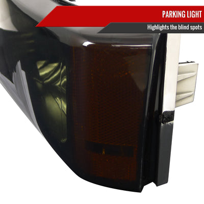 Spec-D 02-06 Avalanche/03-07 Silverado OEM Style Bumper Lights Smoked