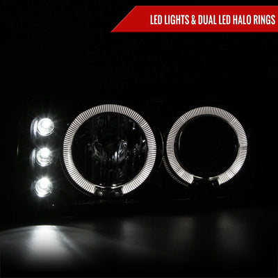 Spec-D 01-06 GMC Yukon Denali 02-06 Sierra Halo Bumper Lights Black