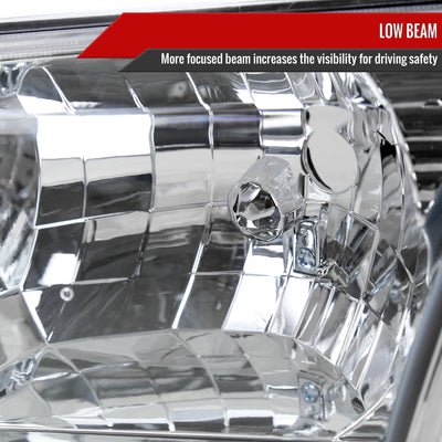 Spec-D 00-01 Camry Headlights OEM Style Amber Reflectors Chrome