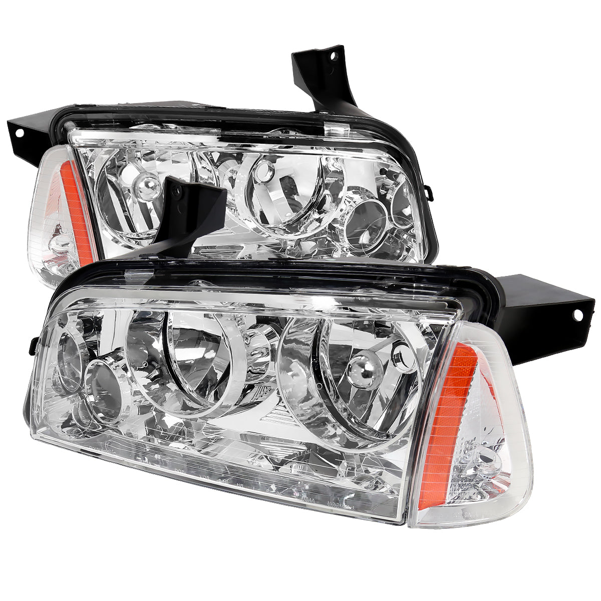 Spec-D 06-10 Dodge Charger Headlights OEM Style Corner Lights Chrome