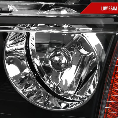 Spec-D 06-10 Dodge Charger Headlights OEM Style w/ Corner Lights Black