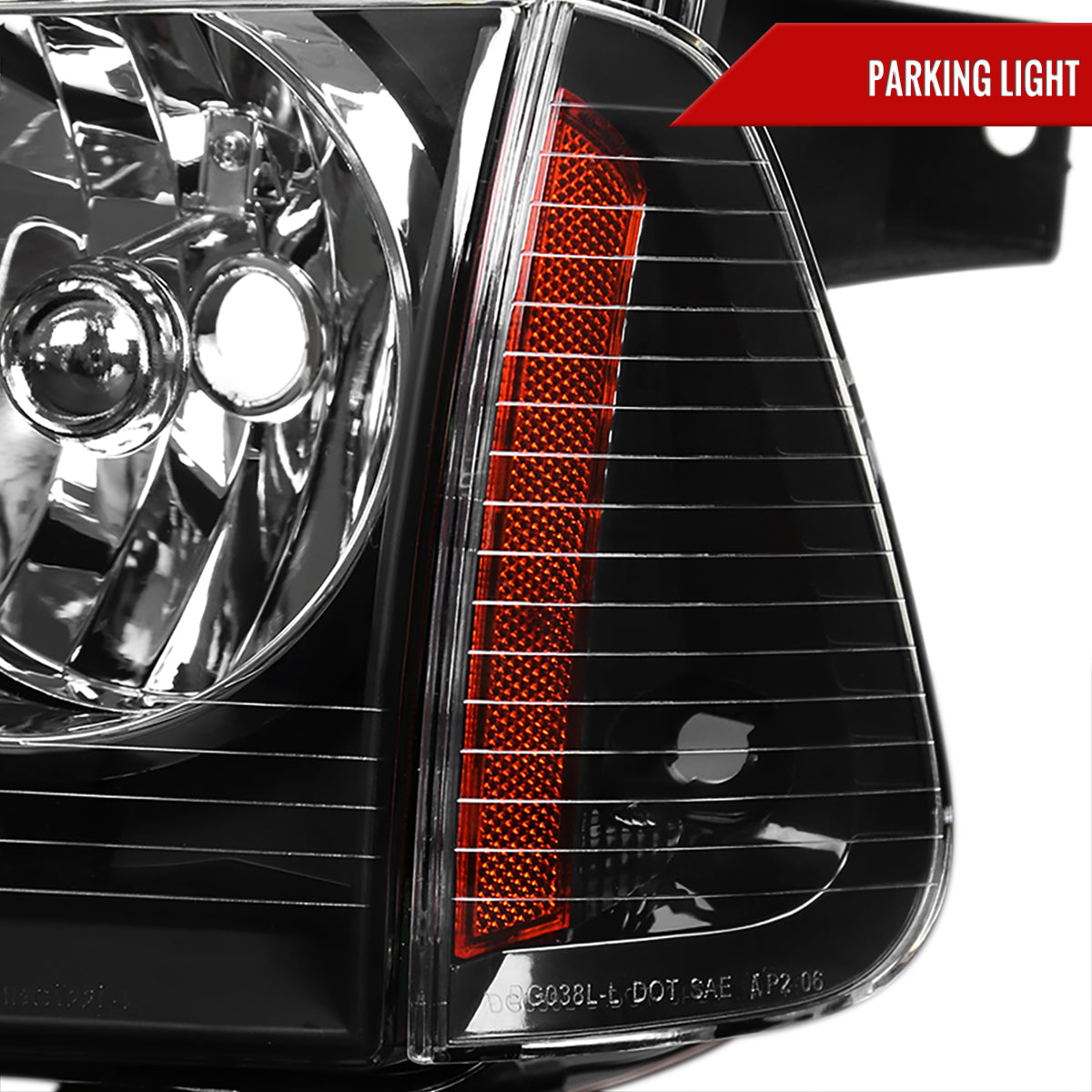 Spec-D 06-10 Dodge Charger Headlights OEM Style w/ Corner Lights Black