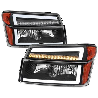 Spec-D 04-12 Colorado GMC Canyon Sequential Headlights OEM Style Black