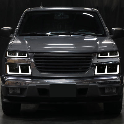 Spec-D 04-12 Colorado GMC Canyon Headlights Black/Smoked