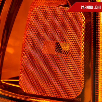 Spec-D 01-11 Ranger Headlights OEM Style/Amber Corner Lamp Chrome