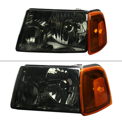 Spec-D 01-11 Ranger Headlights OEM Style Amber Corner Lights /Smoked