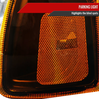 Spec-D 01-11 Ford Ranger Headlights OEM Style Amber Corner Black