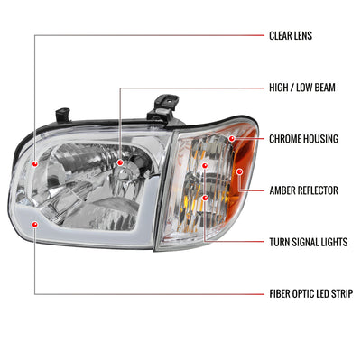 Spec-D 05-06 Toyota Tundra Tail Lights Chrome/Clear G3