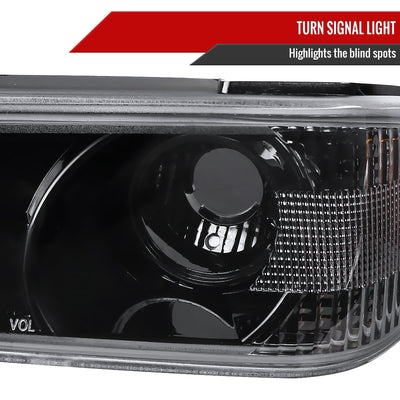 Spec-D 04-12 Colorado GMC Canyon Halo Headlights/Corner Lights Black