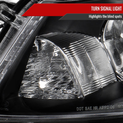 Spec-D 08-12 Honda Accord Sedan Headlights OEM Style Crystal Black