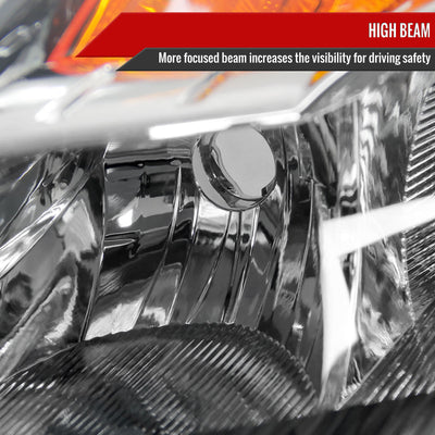 Spec-D 07-09 Nissan Altima 4DR Headlights Amber Reflectors Black