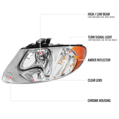 Spec-D 01-07 Dodge Caravan Chrysler Voyager/Town & Country Headlights