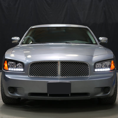 Spec-D 06-10 Dodge Charger 1PC Style Headlights OEM Style Black