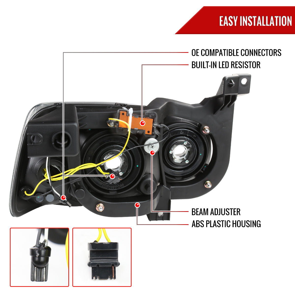 Spec-D 06-10 Dodge Charger Headlights Sequetial OEM Style Black