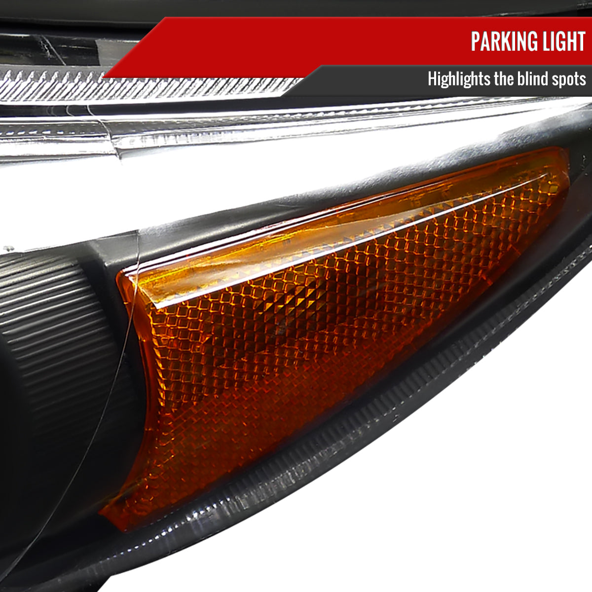 Spec-D 09-10 Corolla Headlights OEM Style Amber Reflectors Black