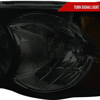 Spec-D 02-05 Ram 1500/03-05 Ram 2500 3500 Headlights OEM Style Smoked