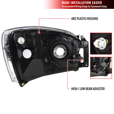 Spec-D 06-08 Ram 1500/06-09 Ram 2500 3500 OE Style Headlights