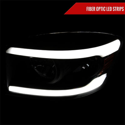Spec-D 06-08 Ram 1500 2500 3500 Headlights LED Tube OEM Style Black