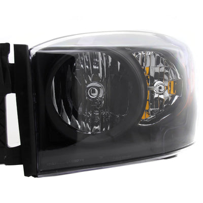 Spec-D 06-08 Ram 1500/06-09 Ram 2500 3500 Headlights OEM Style Black