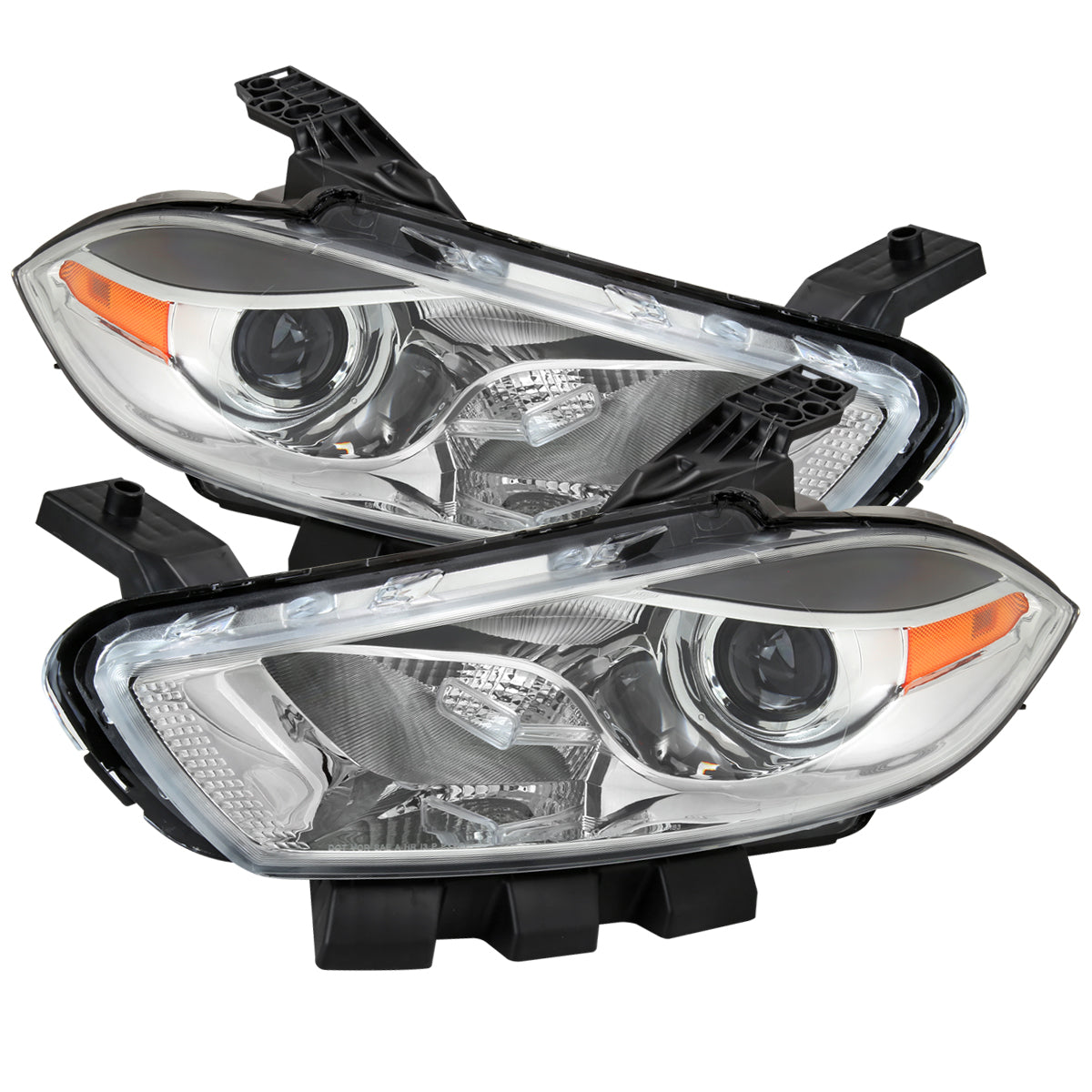 Spec-D 13-16 Dodge Dart Headlights OEM Style High/Low Beam Chrome