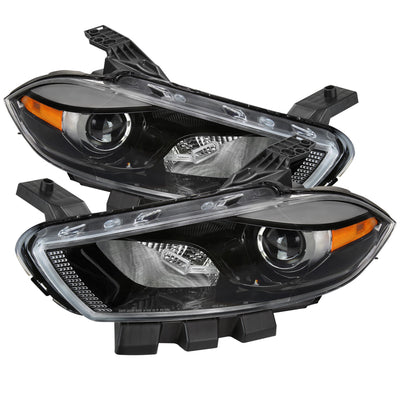 Spec-D 13-16 Dodge Dart Headlights OEM Style High/Low Beam Black